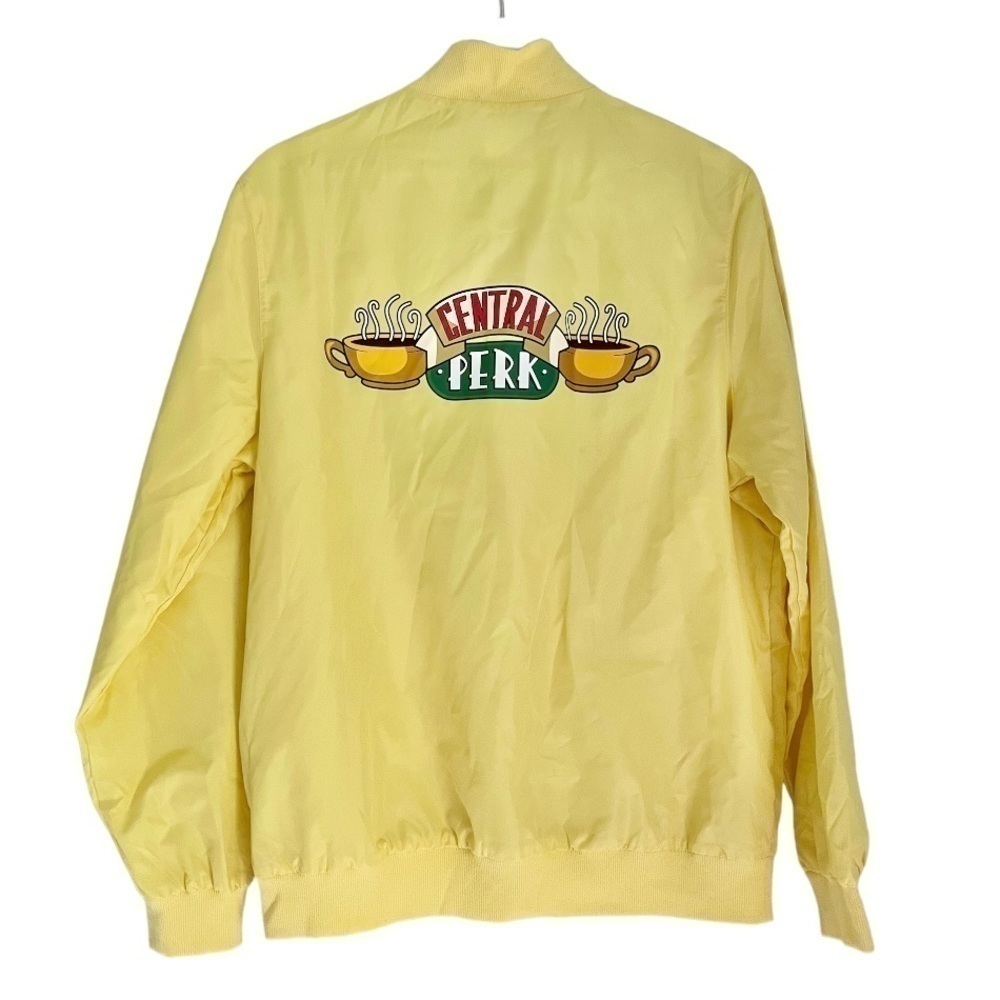 NWT Friends Full Zip Long Sleeve Bomber Jacket in Yellow Size Small
